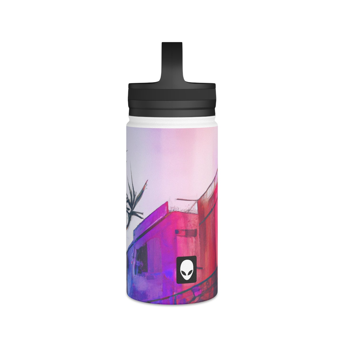 "Exploring Photographs in Color" - The Alien Stainless Steel Water Bottle, Handle Lid