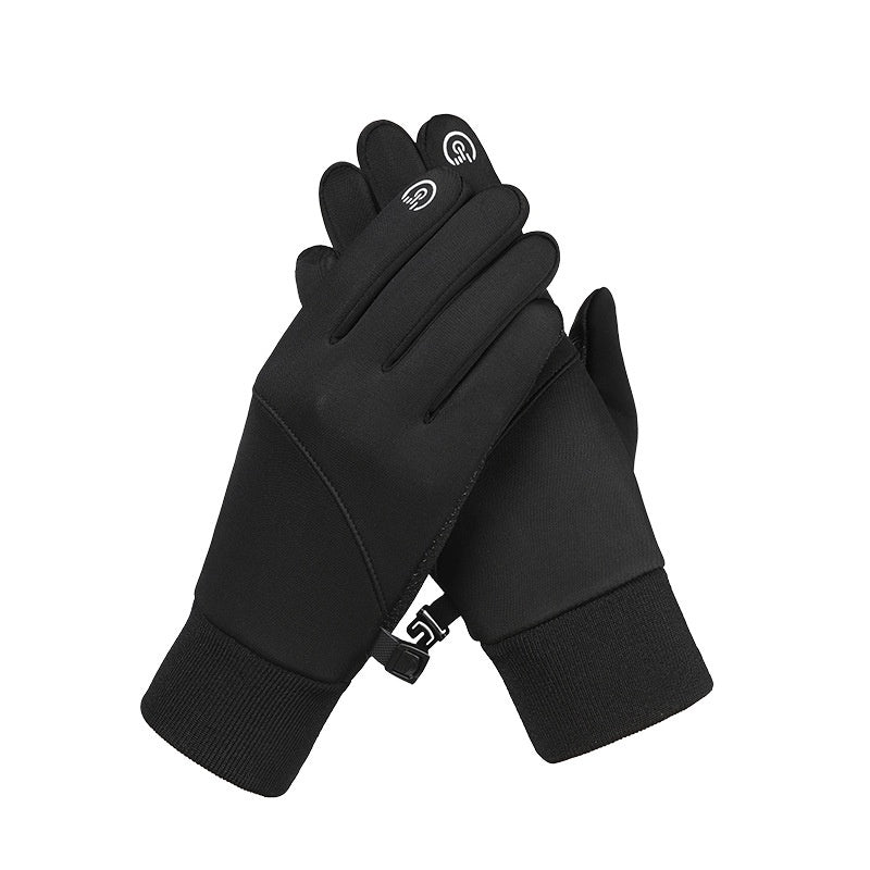 Guantes cálidos con pantalla táctil y forro polar para deportes al aire libre, moda para hombres y mujeres