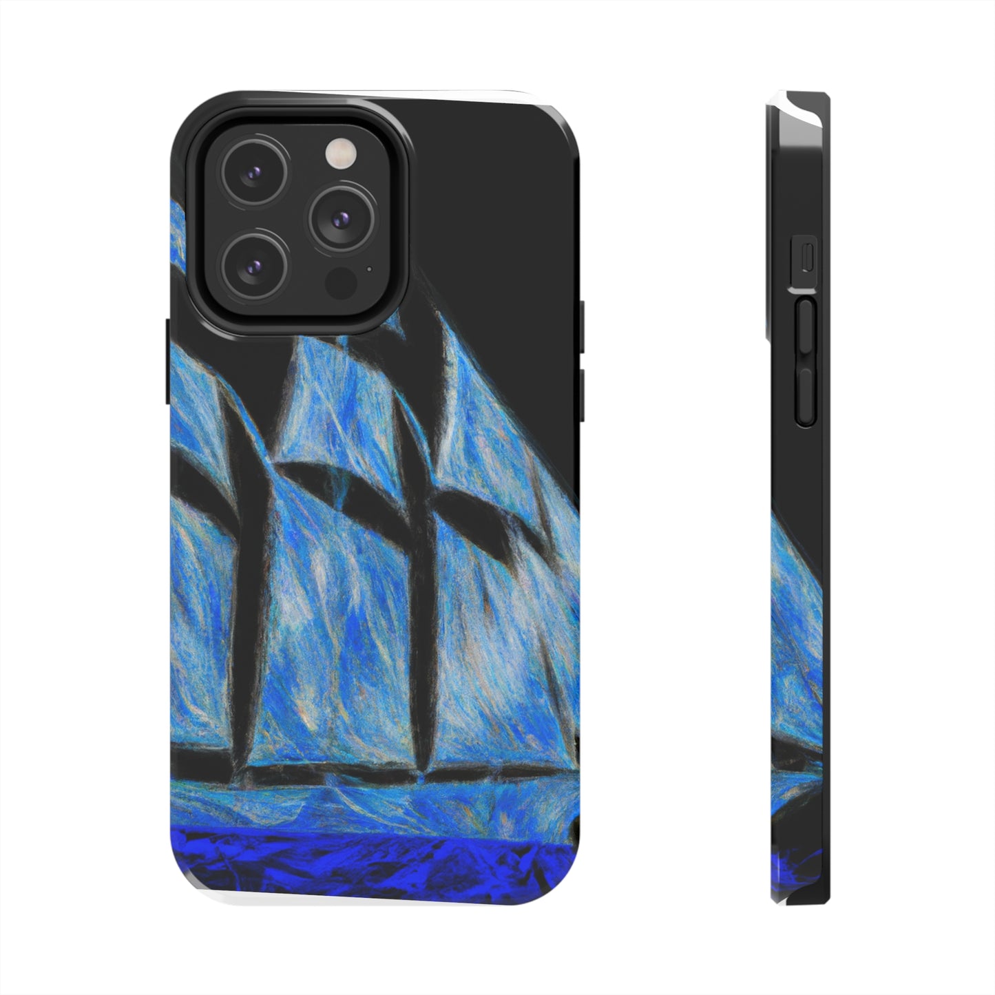 „El velero azul y las velas blancas: Una aventura de libertad en el mar“ – The Alien Tough Phone Cases