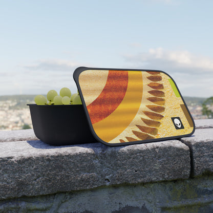 "A Natural Mosaic: Shapes and Colors from the Earth" - The Alien Eco-friendly PLA Bento Box with Band and Utensils