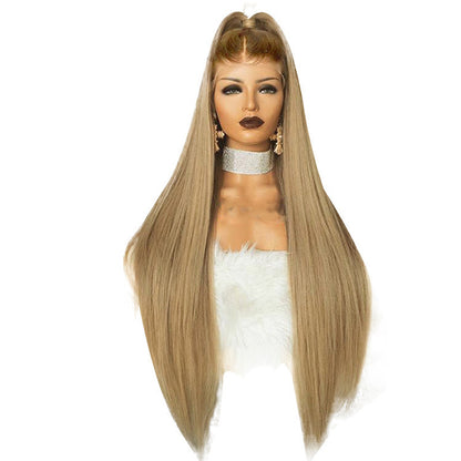 Lace Wig Linen Gradient Long Straight Hair