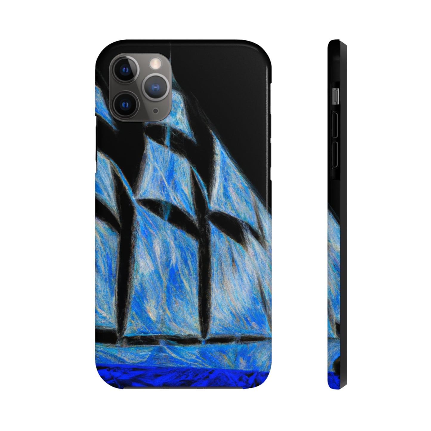 „El velero azul y las velas blancas: Una aventura de libertad en el mar“ – The Alien Tough Phone Cases