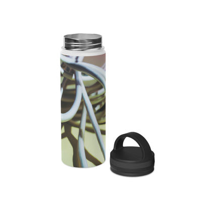 "Abstract Artistry: Constructing Emotion from Common Objects" - The Alien Stainless Steel Water Bottle, Handle Lid