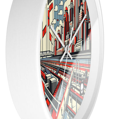 "Constructing Ideas: A Typographic Landscape" - The Alien Wall Clock Constructivism Style