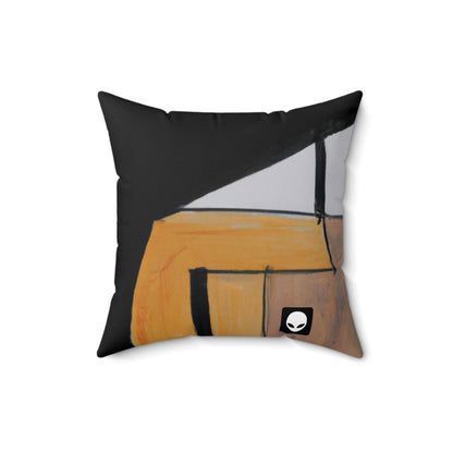 "Exploring Balance and Pattern in Abstract Art" - The Alien Square Pillow