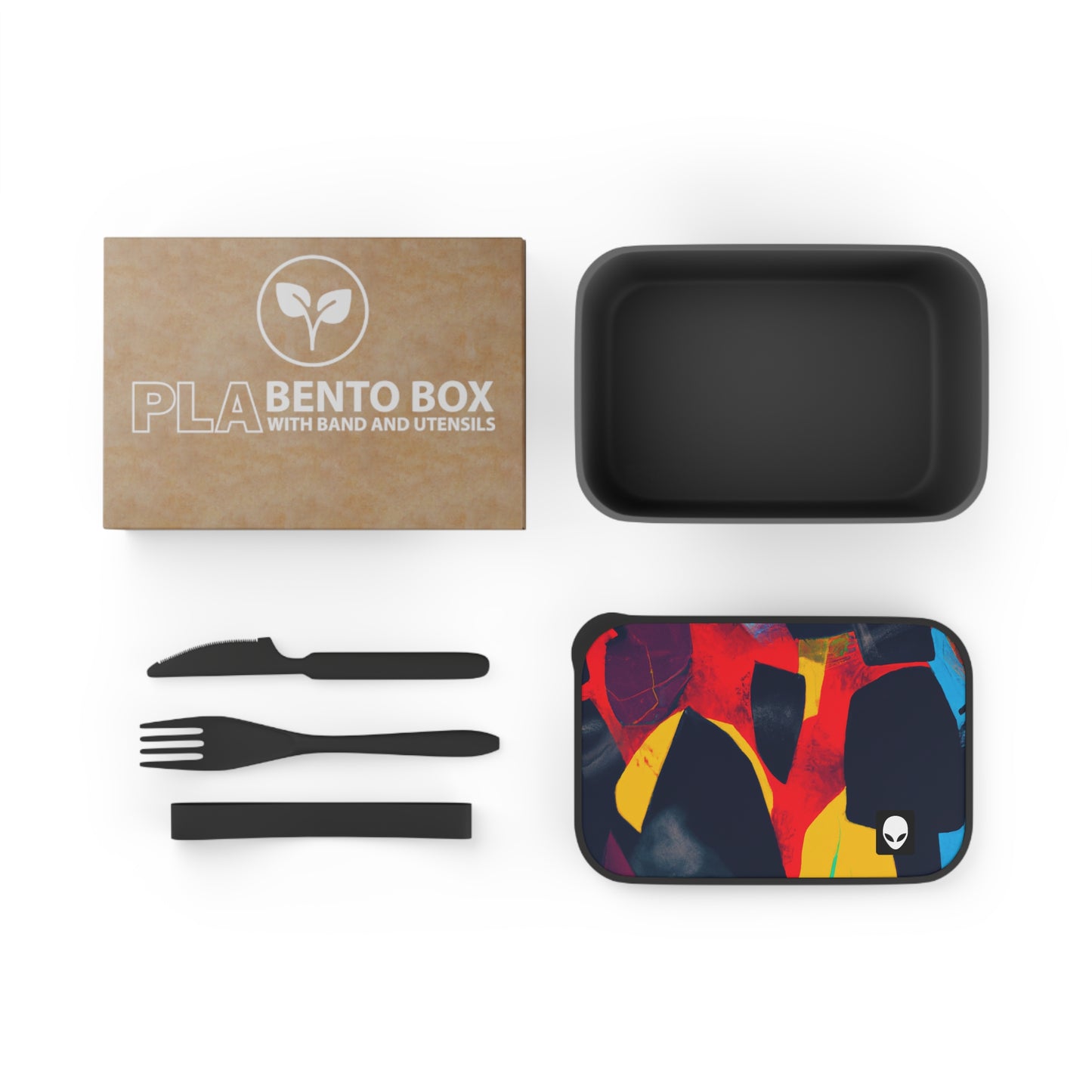 „Ein Mosaik der Emotionen“ – Die umweltfreundliche PLA-Bento-Box von Alien mit Band und Utensilien