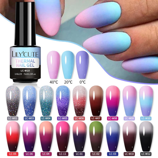 Esmalte de uñas en gel térmico que cambia de color