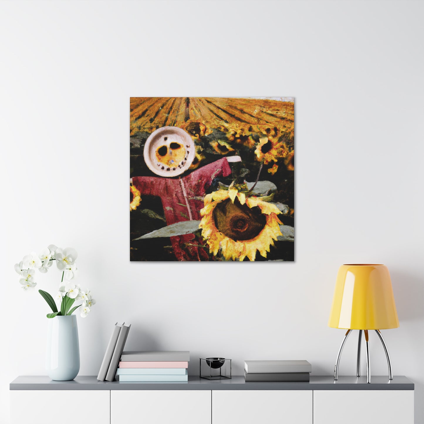 "Lone Sentry of the Sunflower Field" - The Alien Canva