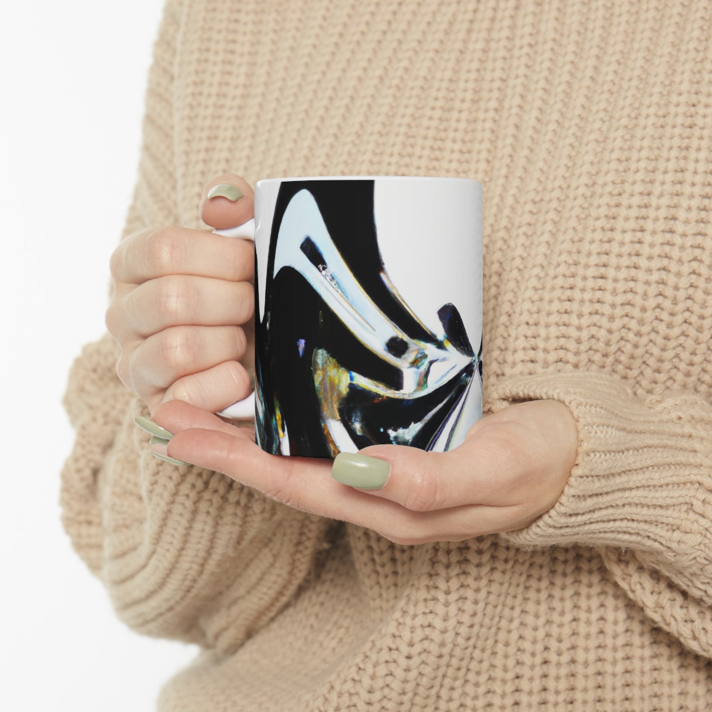 "Merging Perspectives: Crafting a Dynamic Visual Representation" - The Alien Ceramic Mug 11 oz