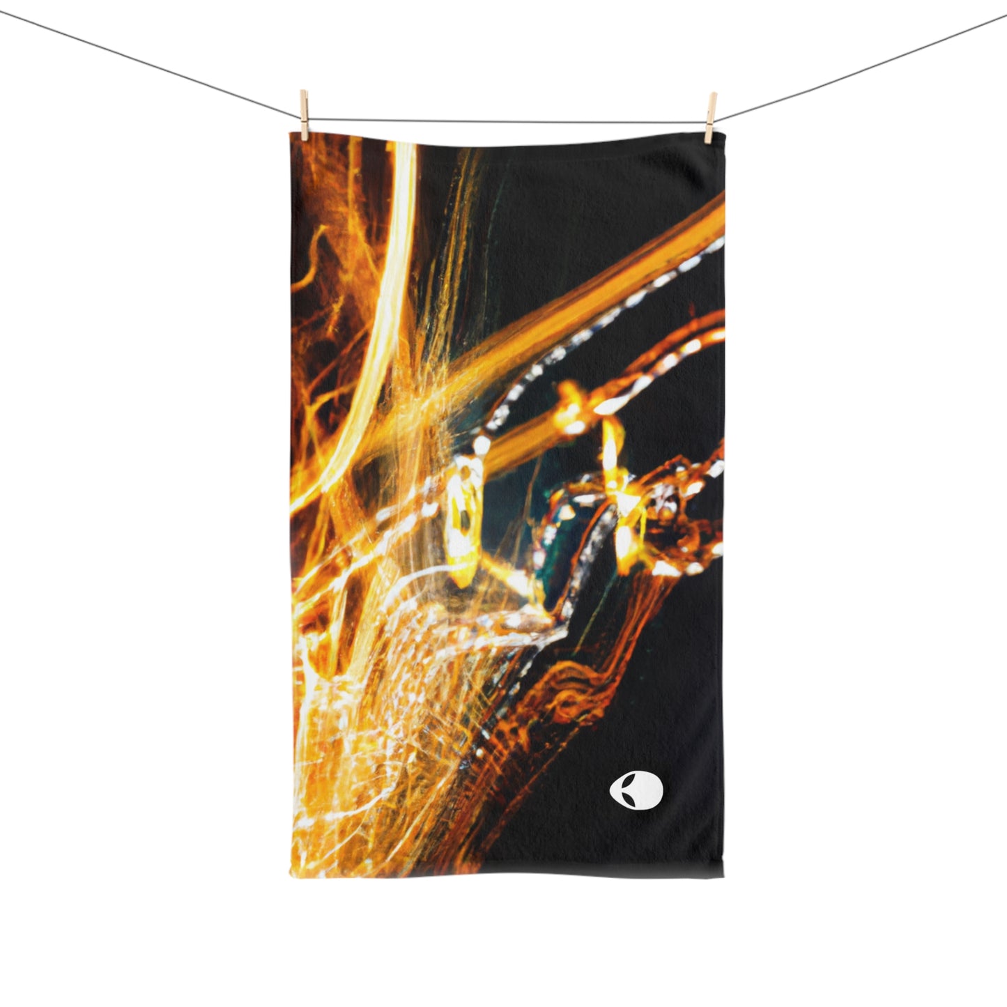 "Chaotic Disruption: An Abstract Exploration" - The Alien Hand towel