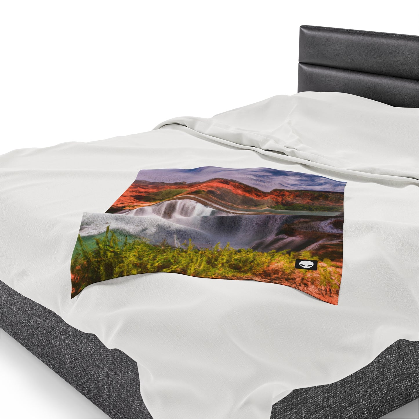 "Capturing Nature's Beauty: Crafting an Iconic Landscape in Vibrant Art" - The Alien Velveteen Plush Blanket