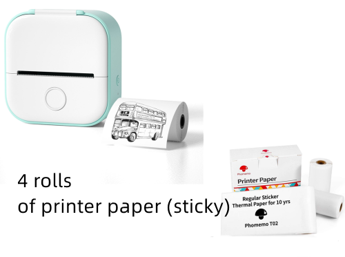 Tragbarer Mini-Thermo-Etikettendrucker, Heim-Fotodrucker, Drucker für Studenten mit falschen Fragen, Bluetooth-Mini-Etikettendrucker, Preisschild