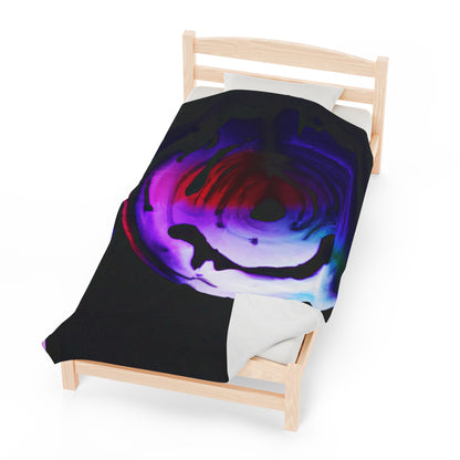 "Exploring Contrasts: A Colorful Dance of Luminance and Chromatic Aberration" - The Alien Velveteen Plush Blanket