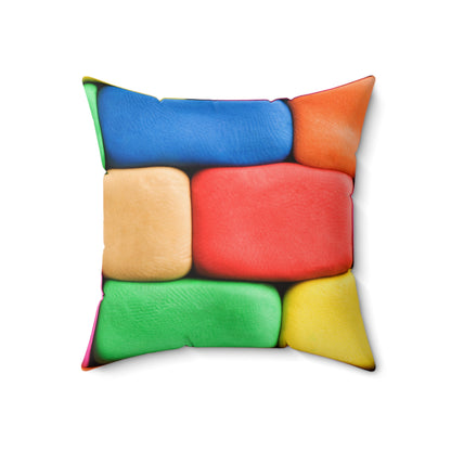 Polychrome Puzzles - The Alien Spun Polyester Square Pillow