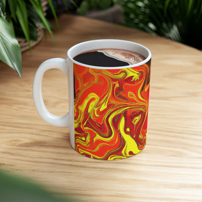 "Abstract Energy in Motion" - The Alien Ceramic Mug 11 oz