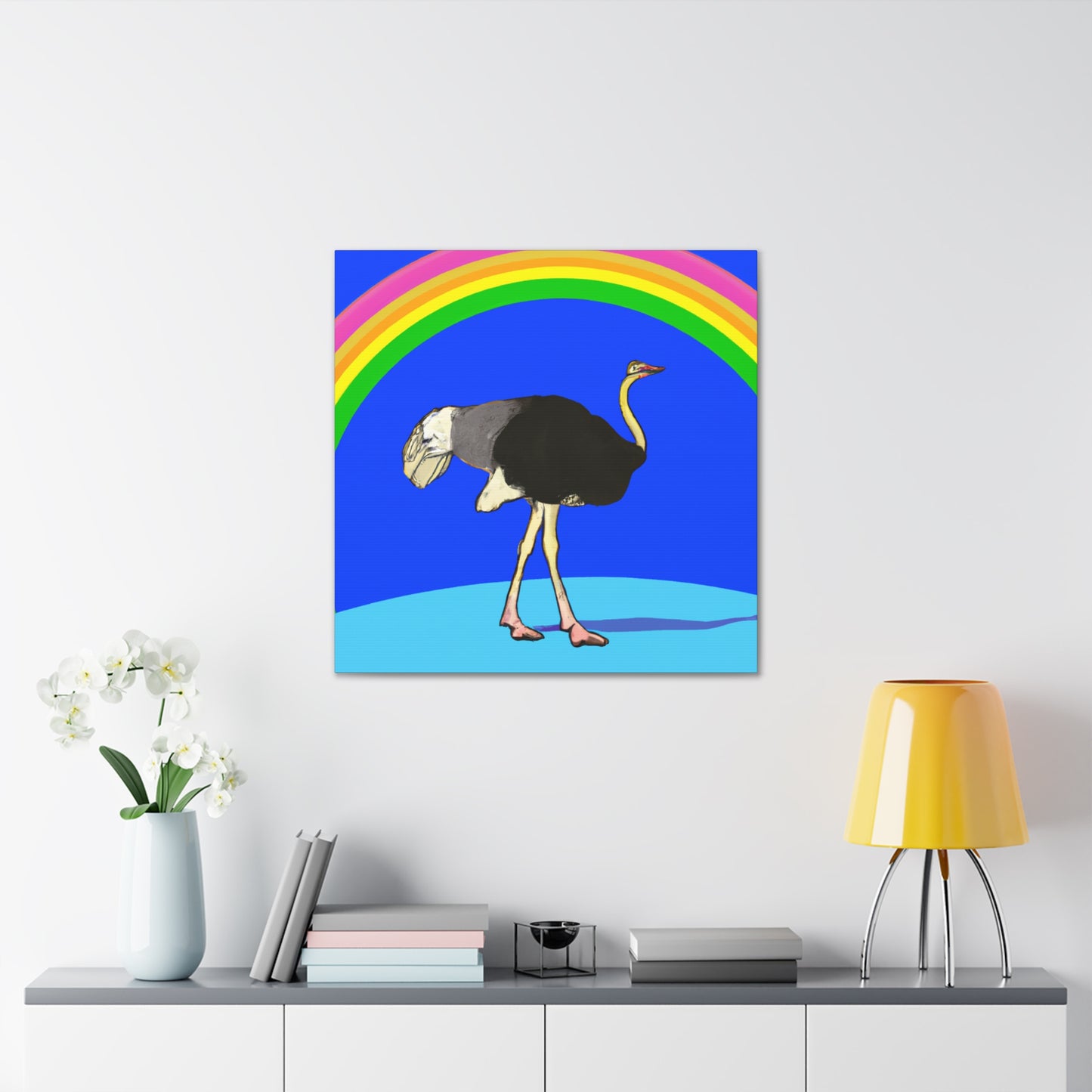 "Bridging the Divide: The Ostrich's Rainbow" - The Alien Canva