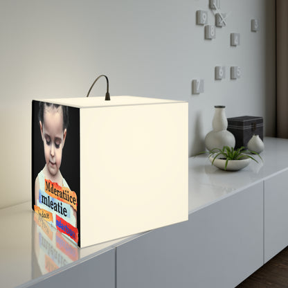 "Anxious Beginnings: A Child's Uncertain Futurescape". - The Alien Light Cube Lamp