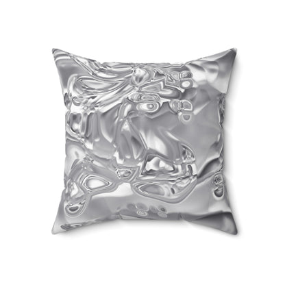 Shimmer Steel - The Alien Spun Polyester Square Pillow