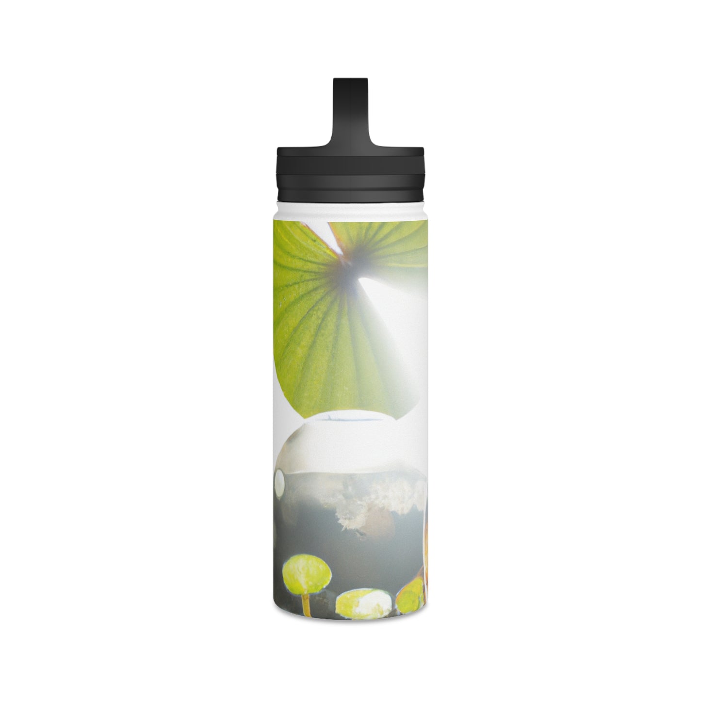 "Earth's Splendor: A Colorful Collage of Natural Wonders" - The Alien Stainless Steel Water Bottle, Handle Lid