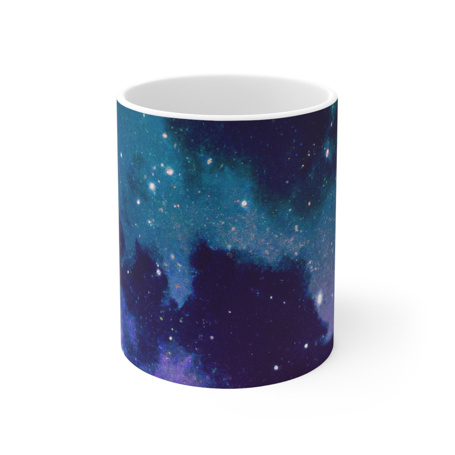 "Sinfonía celestial de medianoche" - La taza de cerámica alienígena 11 oz