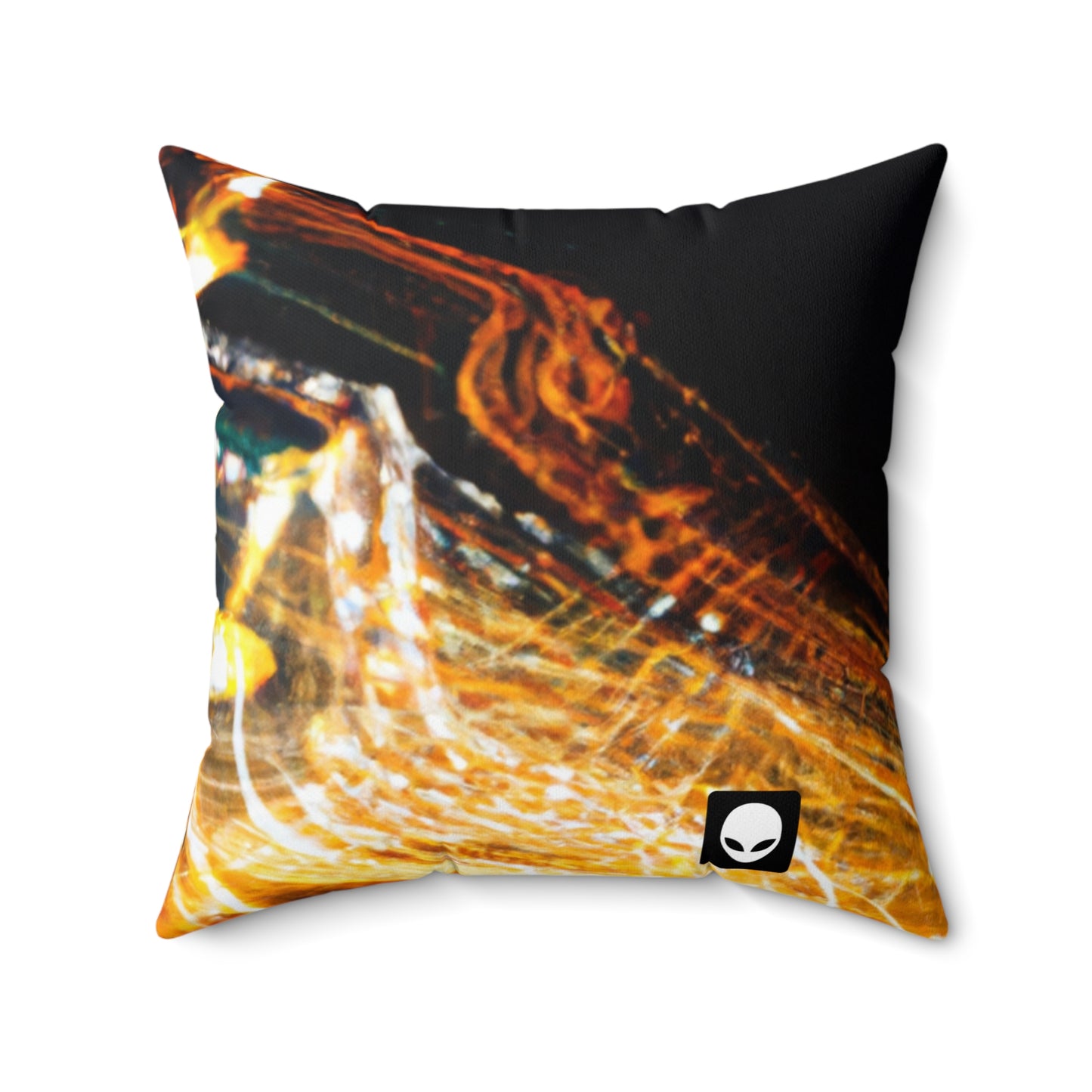 "Disrupción caótica: una exploración abstracta" - The Alien Square Pillow