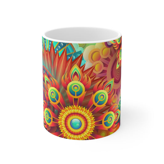 El primer espacio trippy - La taza de cerámica alienígena 11oz