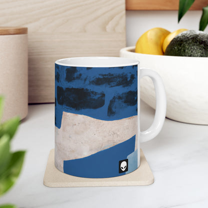 "Interplay of Light and Shadow: An Abstract Collage" - The Alien Ceramic Mug 11 oz