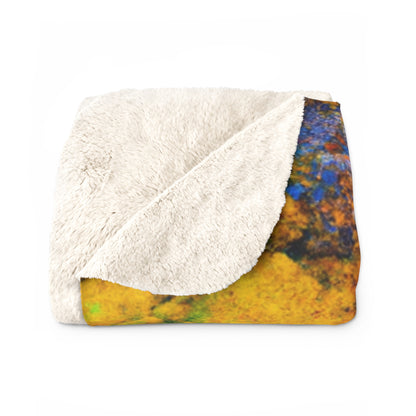 "Exploring Colorful Textures" - The Alien Sherpa Fleece Blanket