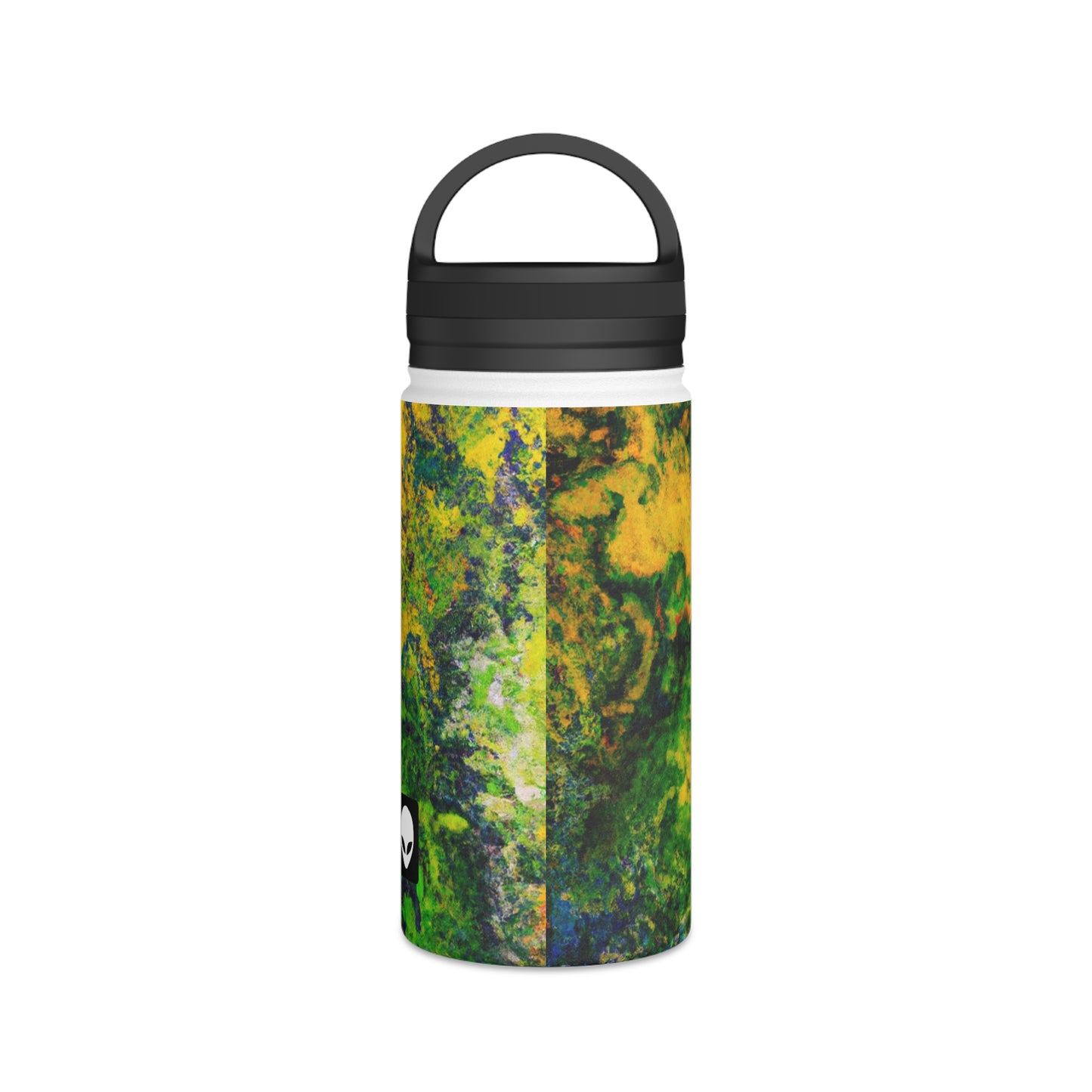 "Exploring Colorful Textures" - The Alien Stainless Steel Water Bottle, Handle Lid