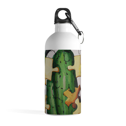 "Cactified Puzzle Time" - La botella de agua de acero inoxidable alienígena