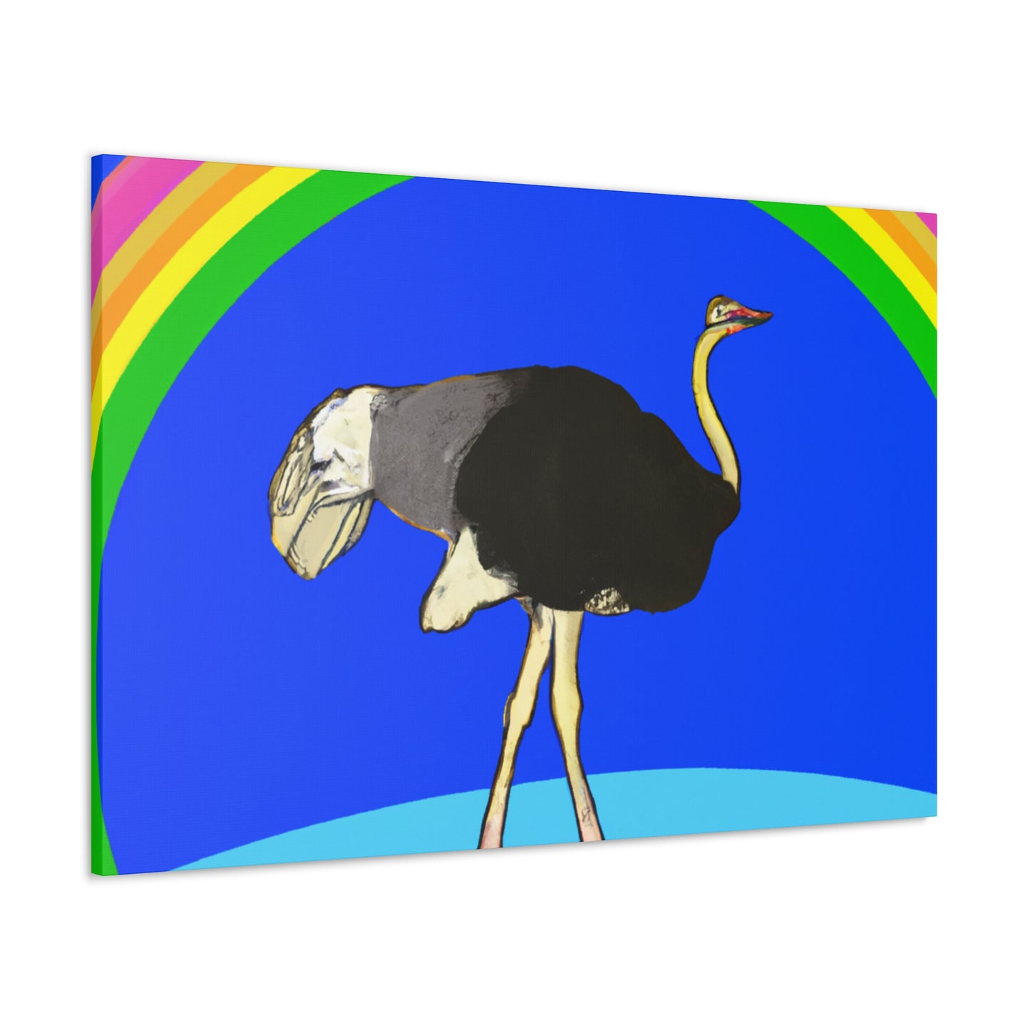 "Bridging the Divide: The Ostrich's Rainbow" - The Alien Canva