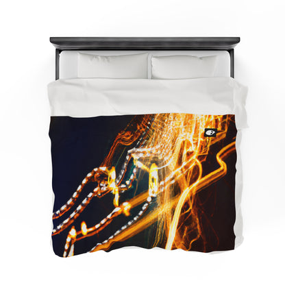 "Chaotic Disruption: An Abstract Exploration" - The Alien Velveteen Plush Blanket