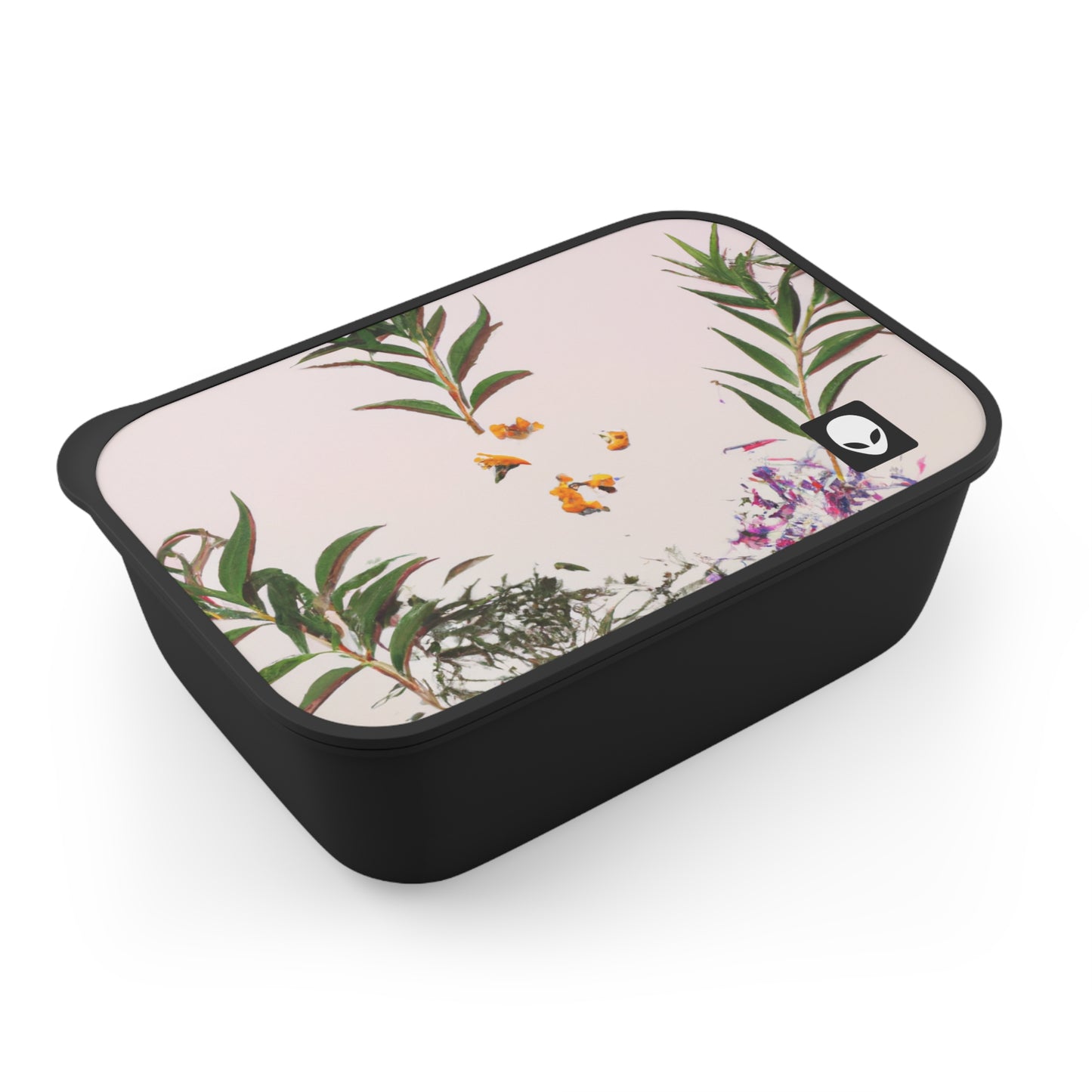 "Exploring Nature's Palette: An Experiment in Abstract Art" - The Alien Eco-friendly PLA Bento Box with Band and Utensils