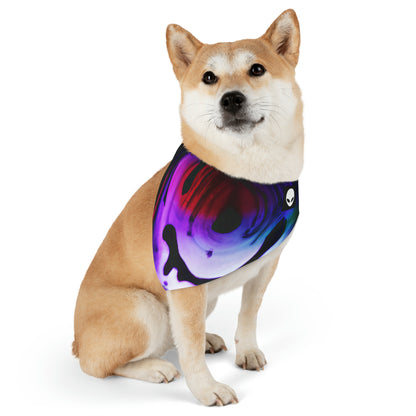 "Exploring Contrasts: A Colorful Dance of Luminance and Chromatic Aberration" - The Alien Pet Bandana Collar