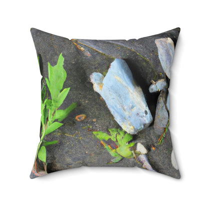 "Elementos de la naturaleza: creación de un paisaje creativo" - The Alien Square Pillow