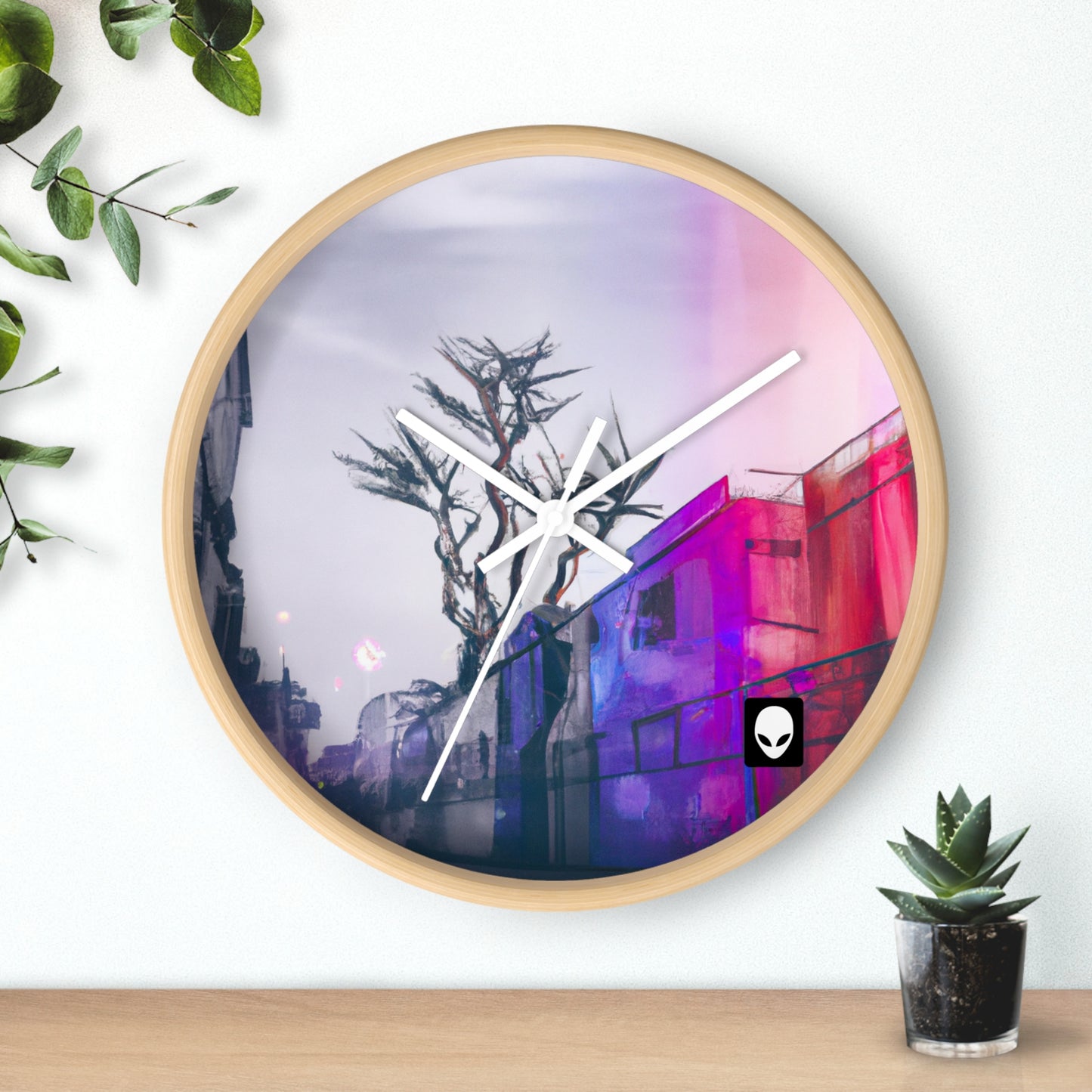 "Explorando fotografías en color" - El reloj de pared alienígena