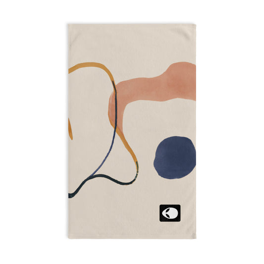 "Geometric Contrast: Exploring Color Through Geometry" - The Alien Hand towel