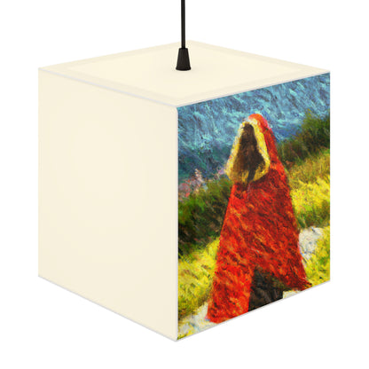 The Tattered Red Cloaked Stranger - The Alien Light Cube Lamp