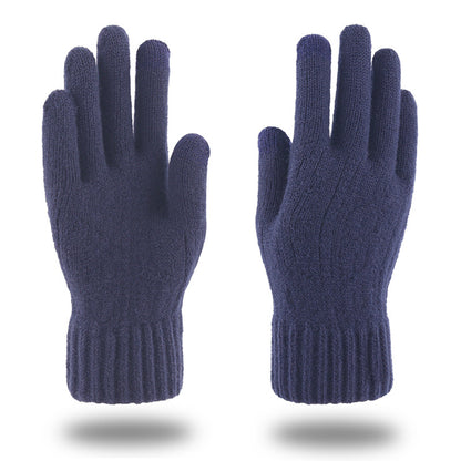 Guantes de invierno con pantalla táctil para hombre, cálidos