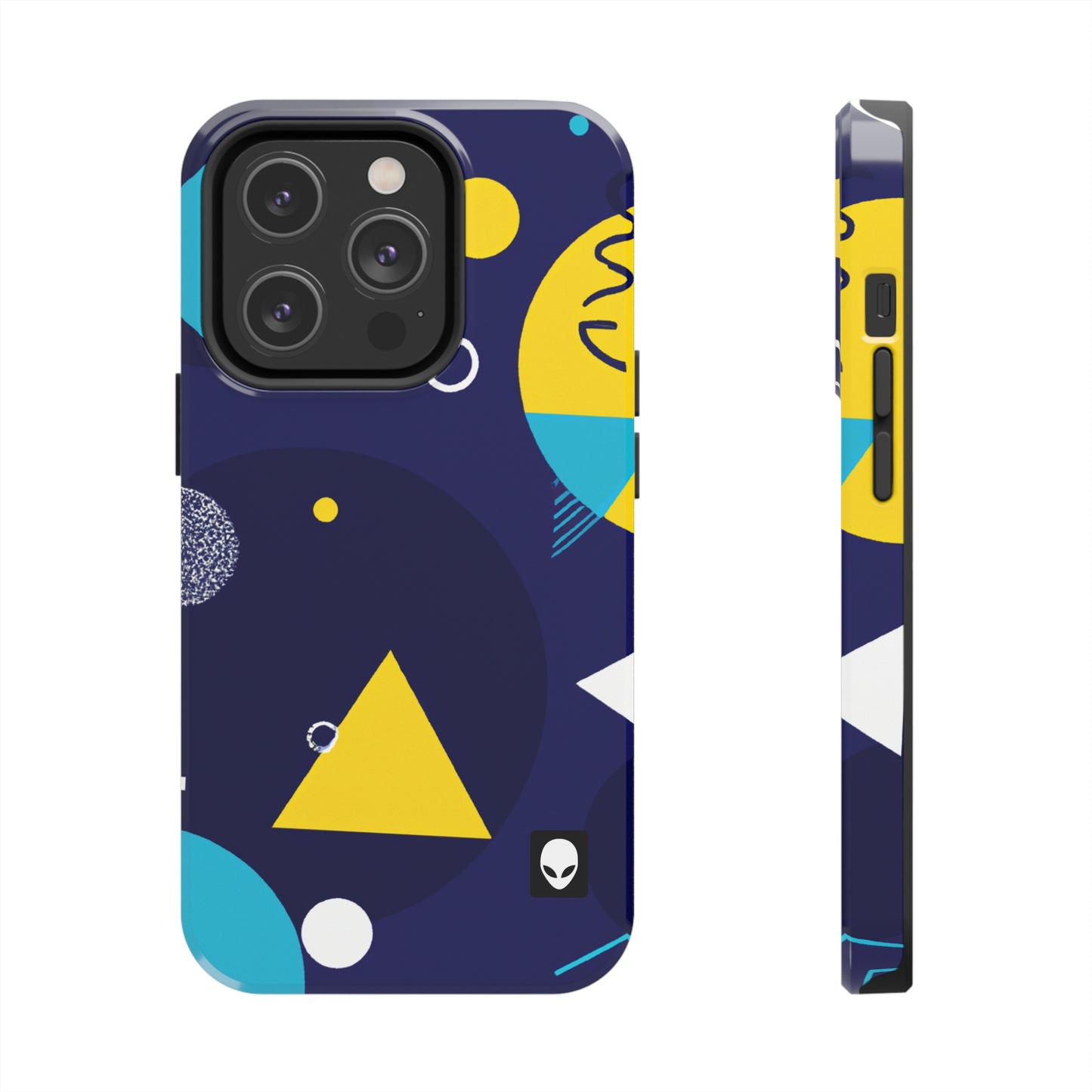 „Geometrische Fusion: Erwecken Sie Ihre Vision zum farbenfrohen Leben“ – The Alien Tough Phone Cases