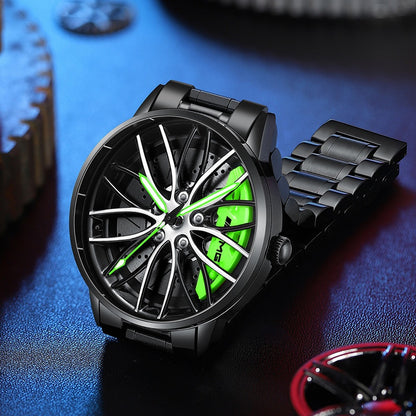 Reloj SVJ Wheel Watch AMG488 con calibre verde para hombre