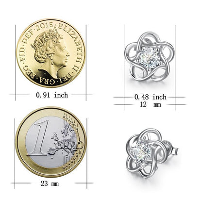 Ohrstecker aus Sterlingsilber mit Blumenmotiv für Damen