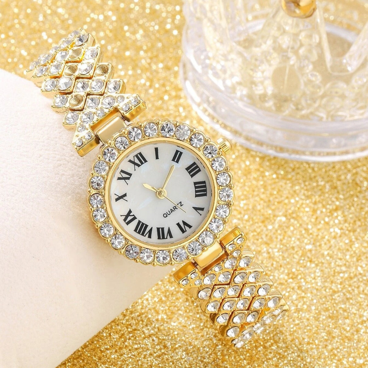 Reloj de moda para mujer, regalo, reloj de cuarzo versátil de alta calidad con diamantes completos