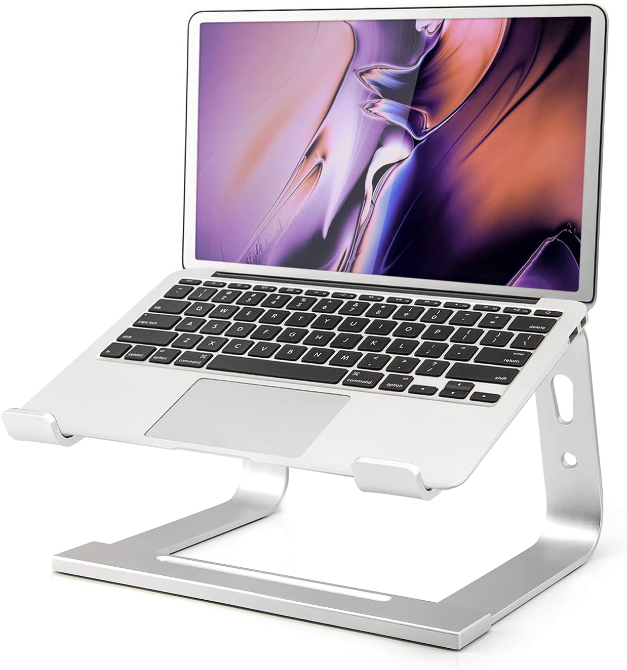 Laptop-Ständer, Computer-Ständer für Laptop, Aluminium-Laptop-Riser, ergonomischer Laptop-Halter, kompatibel mit MacBook Air Pro, Dell XPS, mehr 10–17 Zoll Laptops, Arbeiten von zu Hause aus, Amazon-Plattform verboten