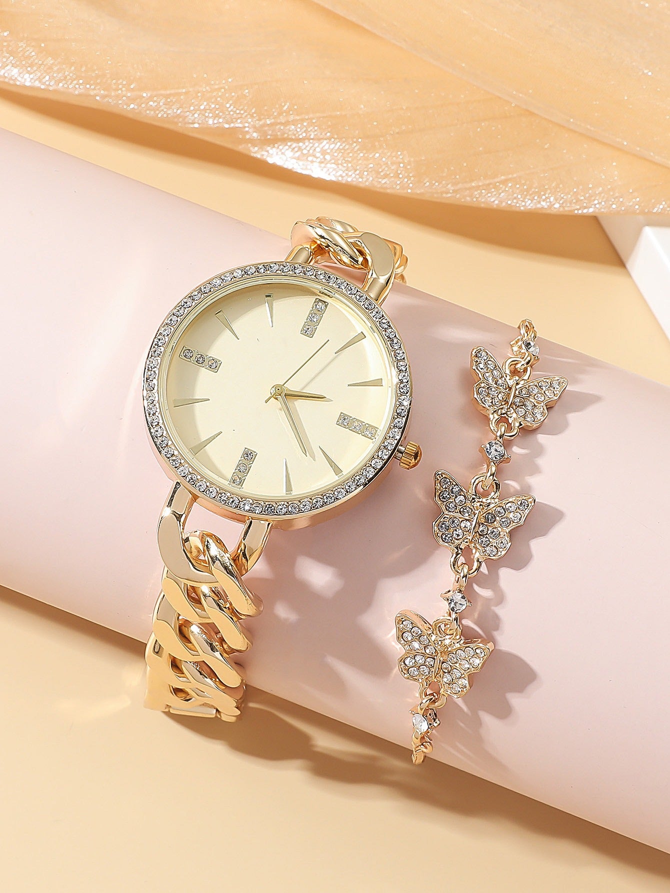 Damen-Armbanduhr, einfache Armbanduhr mit dünnem Armband