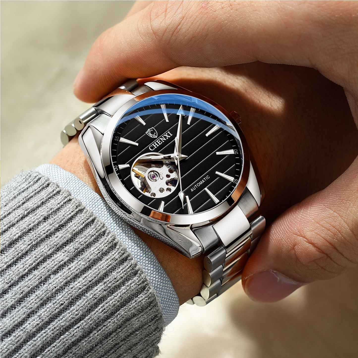 Men's Automatic Hollow Mechanical Watch