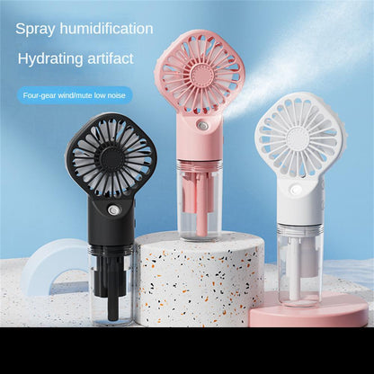 Starke Leistung Spray Befeuchtung Kleiner Ventilator Befeuchtung USB-Aufladung Tragbarer Ventilator Eisiger und erfrischender Ventilator Wasserergänzung