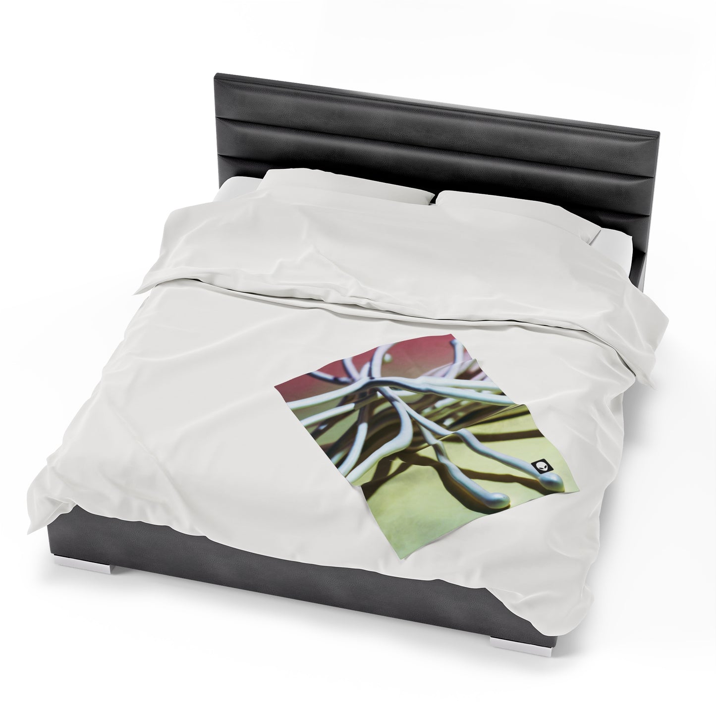 "Abstract Artistry: Constructing Emotion from Common Objects" - The Alien Velveteen Plush Blanket