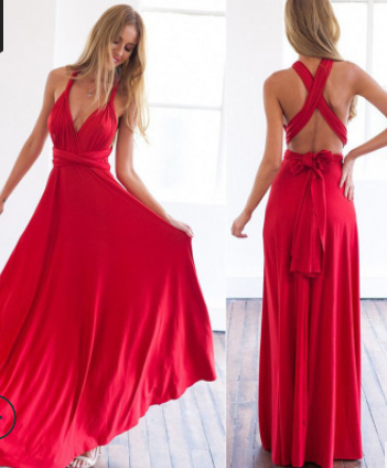 Wear Multi-rope Criss Cross Backless Sexy Bandage One-piece Dress Maxi Dress