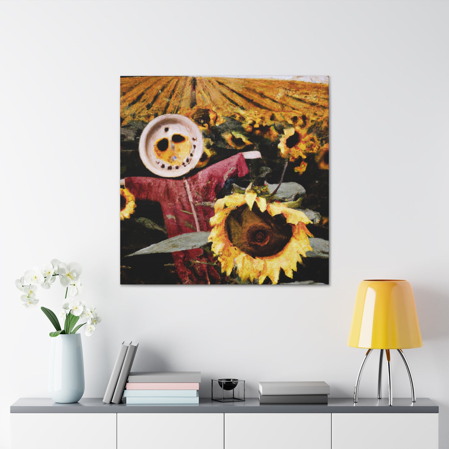 "Lone Sentry of the Sunflower Field" - The Alien Canva